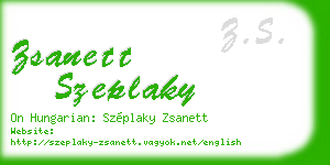 zsanett szeplaky business card